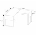 Ver imagem 3 de Mesa de Canto para Escritório 136cm Multimóveis CR25263 Amêndoa/Preto