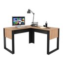 Ver imagem 4 de Mesa de Canto para Escritório 136cm Multimóveis CR25263 Amêndoa/Preto