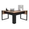 Mesa de Canto para Escritório 136cm Multimóveis CR25263 Amêndoa/Preto - 5