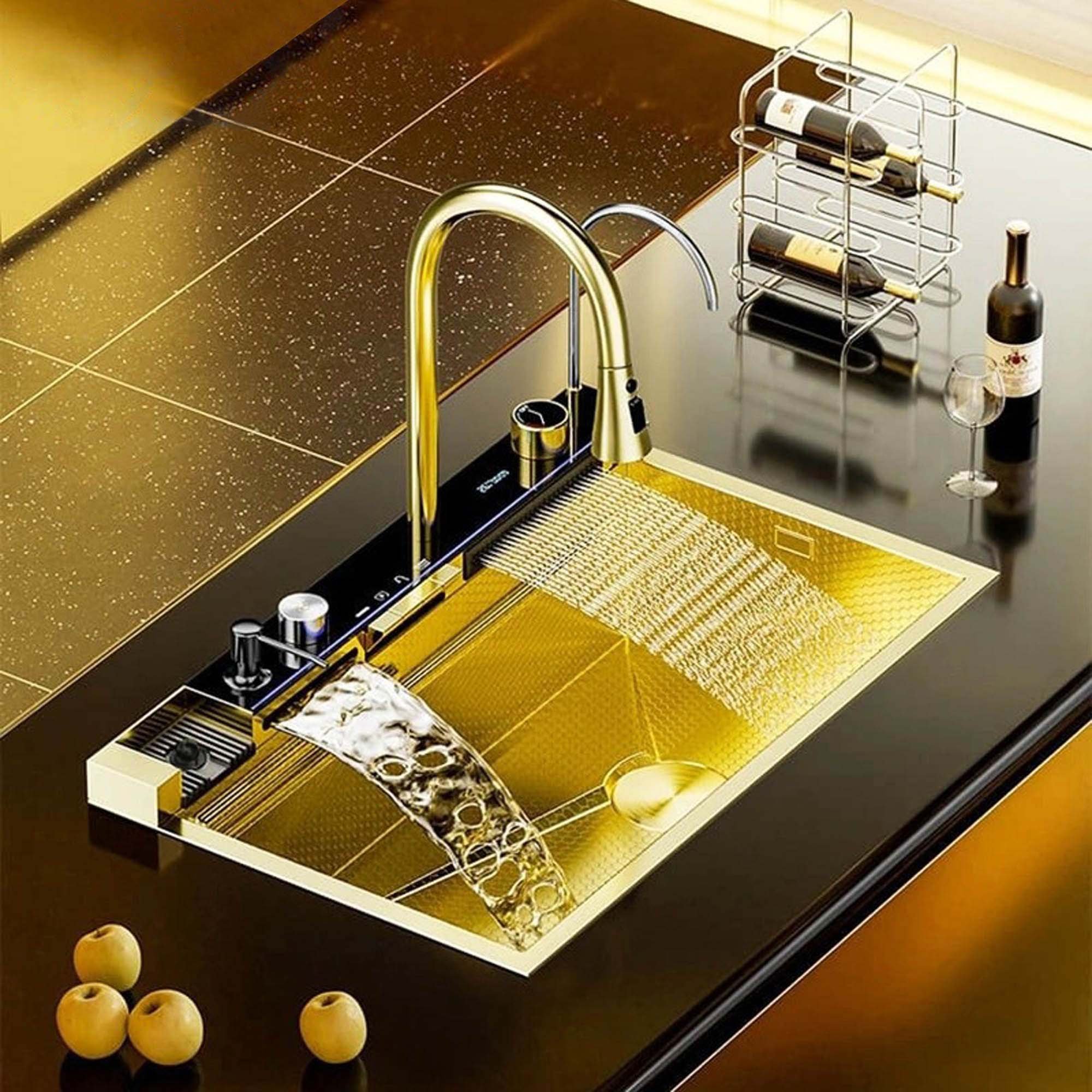 Cuba Gourmet Premium Inox Pia Torneira Lavador de Copos Mangueira Painel Monocomando Cozinha Dispens - 12