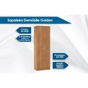 Ver imagem 4 de Armário Sapateira Solteiro Golden C/ 2 Portas Amêndola Touch - Demóbile