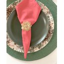 Ver imagem 4 de Sousplat Fresno Greta Jogo Americano Redondo Supla Lugar Americano Mesa Posta 38cm Avulso - Verde