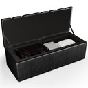 Ver imagem 6 de Calçadeira Recamier Baú para Cama de Casal Queen Dália 195x50 Cm W01 Couríssimo Preto - Lyam Lyam de