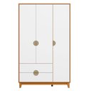 Ver imagem 3 de Guarda Roupa Ipê 2 Portas Cinamomo/branco - Abz