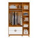 Ver imagem 4 de Guarda Roupa Ipê 2 Portas Cinamomo/branco - Abz