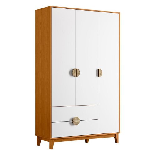 Guarda Roupa Ipê 2 Portas Cinamomo/branco - Abz