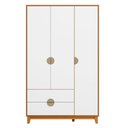 Ver imagem 3 de Guarda Roupa Ipê 2 Portas Cinamomo/branco - Abz