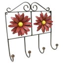 Ver imagem 1 de Cabideiro Artesanal de Ferro Rustico com Flores Classico em Ferro Mineiro Libertas Rosas Artesanato