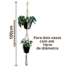 Suporte de Plantas em Macramê - Modelo DUPLO-P - 2