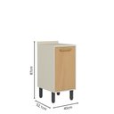 Ver imagem 2 de Balcão 40cm com Tampo e 1 Porta Nogal Dourado Bertolini