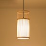 Luminária Pendente Estilo chinês artesanal led de bambu lustre cozinha quarto hotel jardim decoração - 3