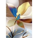 Ver imagem 1 de Quadro Decorativo Floral Moderno Figurativo, Tela em Canvas na Vertical Ideal para Ambiente de Sala,