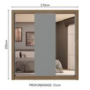 Ver imagem 4 de Guarda-roupa Casal 3 Portas de Correr com Espelhos 4 Gavetas Rustic/cinza Sublime Plus Madesa