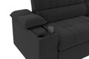 Ver imagem 2 de Sofá Stylus 2,10m Retrátil e Reclinável com Porta Copos e Cooler Suede Preto - Xflex Sofás