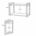 Ver imagem 3 de Kit Suporte Nicho Prateleiras Microondas Reforçada 60cm