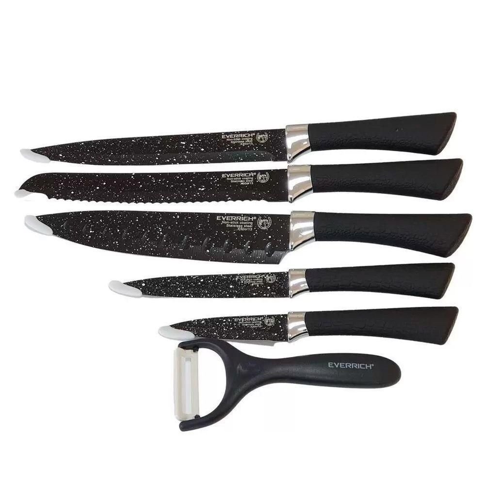 Kit Facas Everrich 6 Peças Aço Inox Ergonômicas - 8