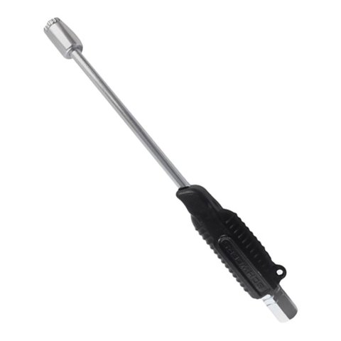 Bico Inflador de Encher Pneus Longo e Reto Zincado com Rosca Fêmea 1/2" Bsp - Schweers 1295-Ser
