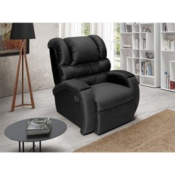 Poltrona Do Papai Imperial Reclinável Veludo Preto - 5