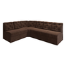 Sofá de Canto 6 Lugares Marrom Espuma D33 Aconchegante - 1