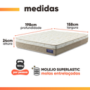 Ver imagem 3 de Colchão Queen Molas Superlastic Euro Pillow Sleep Start 158x198x24cm