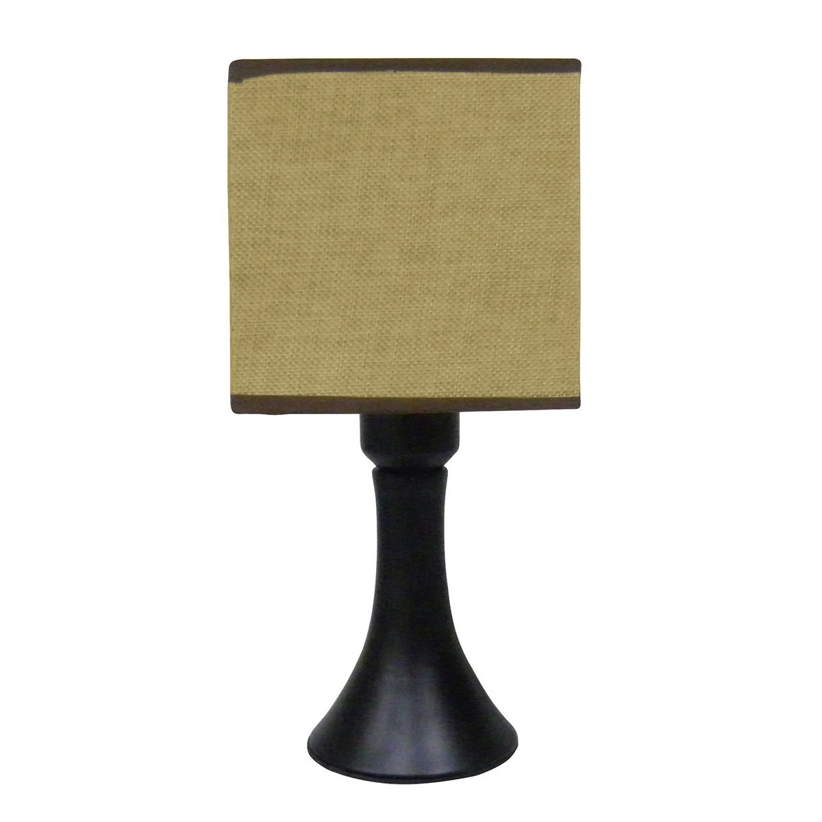 Abajur Luminária Quadrada Decoração Sala Escritório Leitura Bivolt - Marrom - 4