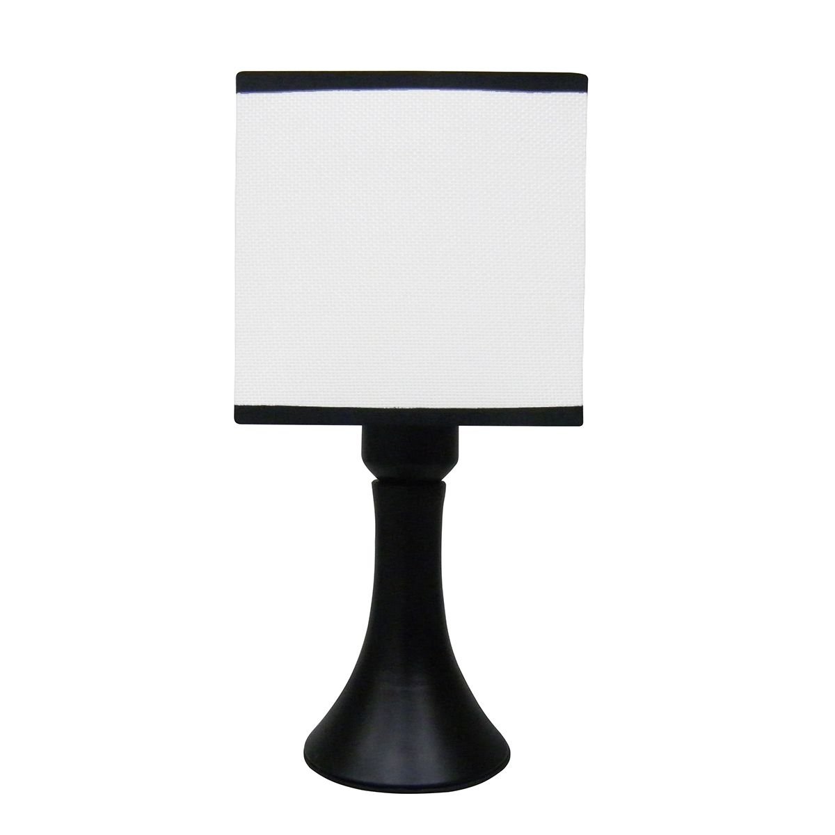 Abajur Luminária Quadrada Decoração Sala Escritório Leitura Bivolt - Marrom - 2