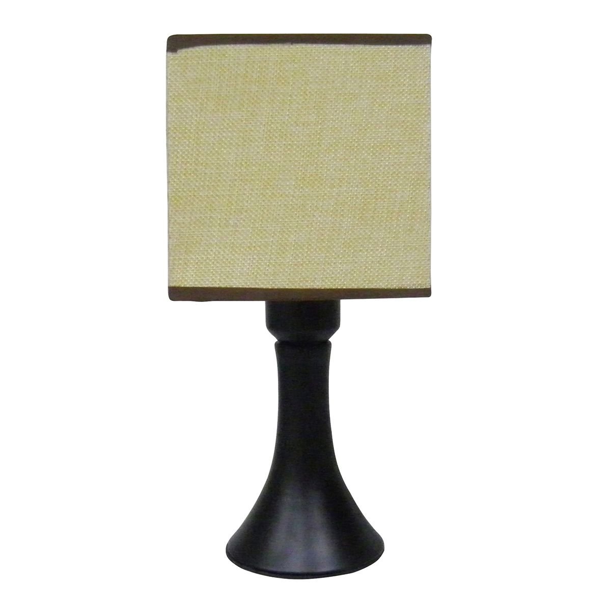 Abajur Luminária Quadrada Decoração Sala Escritório Leitura Bivolt - Marrom - 3