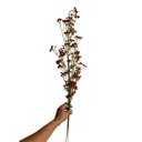 Ver imagem 4 de Kit 5 Galhos Flor Artificial Vermelho 60cm para Buquê e Decoração