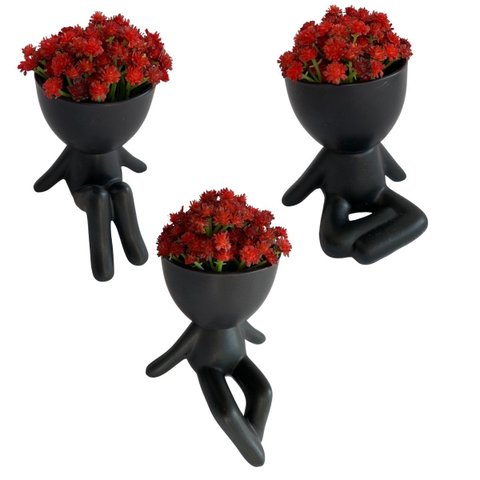 Kit 5 Galhos Flor Artificial Vermelho 60cm para Buquê e Decoração