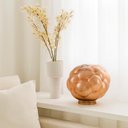 Ver imagem 2 de Luminaria em Metal C/ Vidro Metalico Cobre 37x37cm