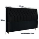 Ver imagem 3 de Cabeceira para Cama Box King Istambul Dobuê 1.95m Chocolate