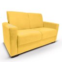 Ver imagem 2 de Sofá 2 Lugares Vitória para Sala de Estar Escritório com 2 Almofadas Suede Amarelo - Ninho Decor