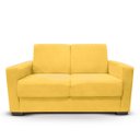 Ver imagem 4 de Sofá 2 Lugares Vitória para Sala de Estar Escritório com 2 Almofadas Suede Amarelo - Ninho Decor