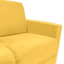 Ver imagem 5 de Sofá 2 Lugares Vitória para Sala de Estar Escritório com 2 Almofadas Suede Amarelo - Ninho Decor