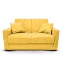 Ver imagem 3 de Sofá 2 Lugares Vitória para Sala de Estar Escritório com 2 Almofadas Suede Amarelo - Ninho Decor