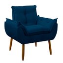 Ver imagem 3 de Kit 2 Poltrona Decorativa Sala Estar Escritório Quarto Prime: Azul Marinho