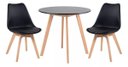 Ver imagem 1 de Kit Mesa Redonda Leda Eames 90 Cm Preto + 2 Cadeiras Eiffel Leda