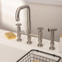 Ver mais imagens de Torneira Para Cozinha Gourmet Misturador Extensível Duplo Comando Aço Inox 304 Jutaí Pingoo.casa