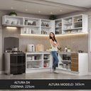 Ver imagem 6 de Armário de Cozinha Completa de Canto 469cm Branco/Rustic Glamy Madesa 01