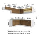 Ver imagem 4 de Armário de Cozinha Completa de Canto 469cm Branco/Rustic Glamy Madesa 01