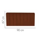 Ver imagem 2 de Painel Estofada Kiara 90cm Solteiro Box Quarto Suede Terracota Telha - Gat Magazine