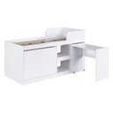 Ver imagem 1 de Cama de Solteiro Alta com Escrivaninha e 2 Portas para Colchão 188x78cm Multimóveis Cr40149 Branco