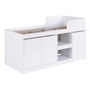 Ver imagem 2 de Cama de Solteiro Alta com Escrivaninha e 2 Portas para Colchão 188x78cm Multimóveis Cr40149 Branco