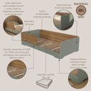 Ver imagem 6 de Cama Infantil Montessoriana Solteiro Mark em MDF Verde/Verti/Louro Freijó Grann