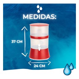Filtro de Água Bebedouro Galão 7,5l Escritório Casa Vermelho - 3