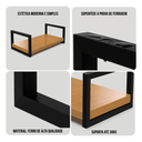 Ver mais imagens de 3 Prateleiras Suspensas Mdf 30x60cm Estilo Industrial