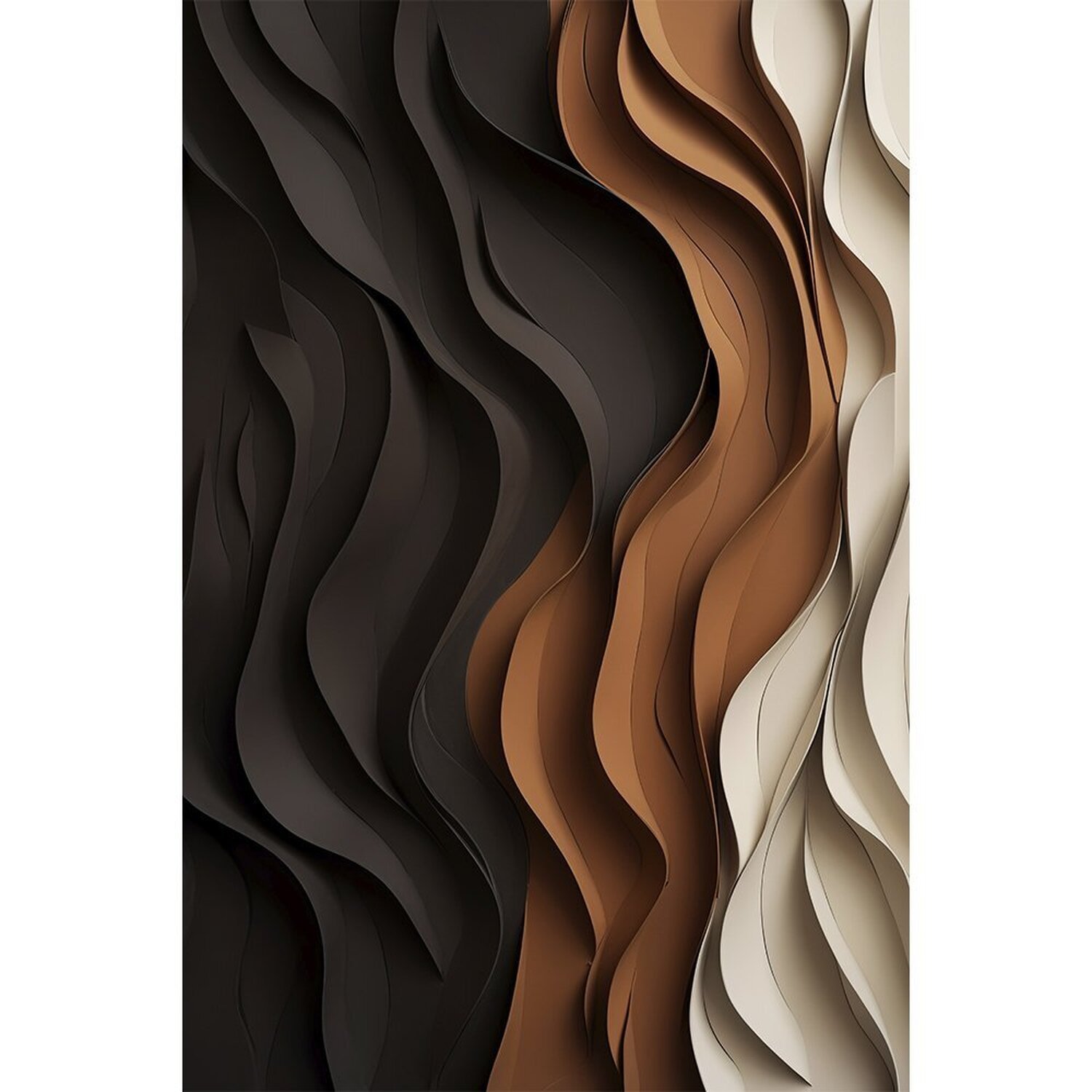 Quadro Decorativo 1 Tela Abstrato Ondas Diversos Tamanhos - 2