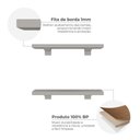 Ver imagem 7 de Kit 2 Prateleiras 30cm com Suporte Organização Livros Decoração Elan Cinza