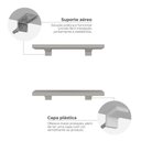 Ver mais imagens de Kit 2 Prateleiras 30cm com Suporte Organização Livros Decoração Elan Cinza