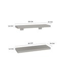 Ver imagem 5 de Kit 2 Prateleiras 30cm com Suporte Organização Livros Decoração Elan Cinza